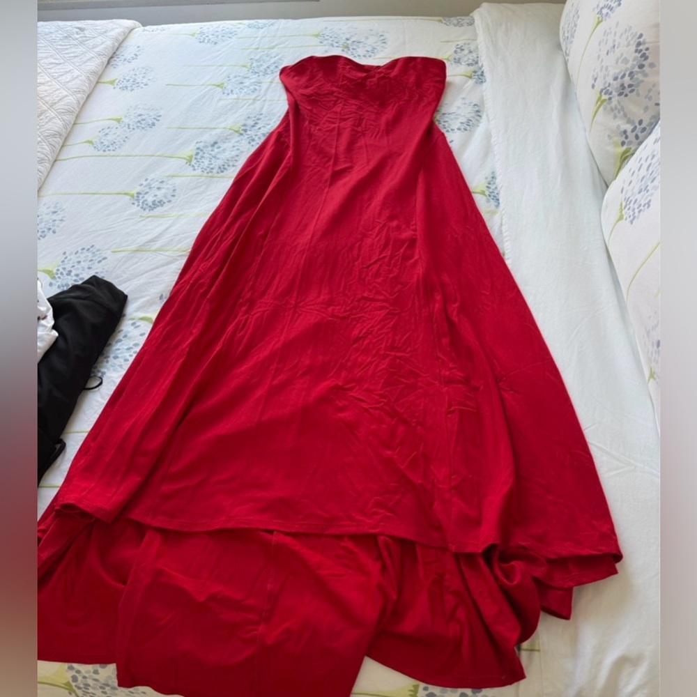 Susana Monaco strapless high low red dress - Picture 2 of 4